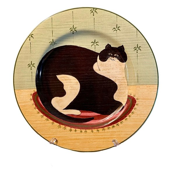 SOLD-Set of 3 'Cat Collection' Plates....Warren Kimble, Sakura Stoneware. - Picture 4 of 6